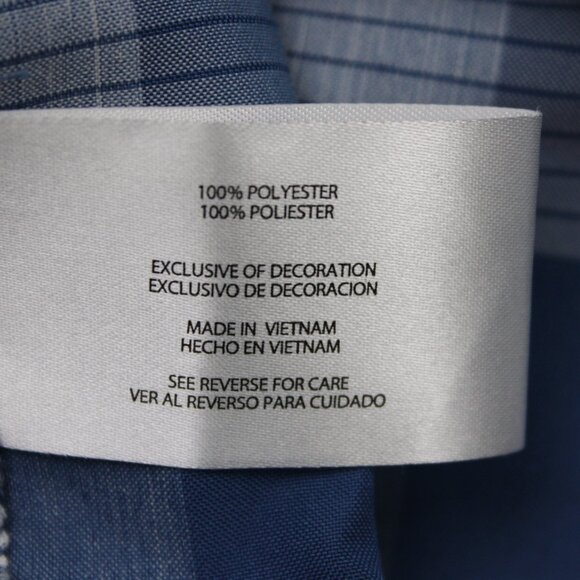 Orvis Tech Shirt Mens Large Blue/White Classic Collection Polyester S/S Button - Picture 9 of 14